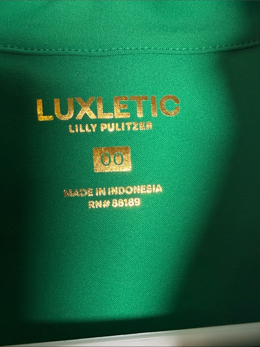 NWOT LILLY PULITZER Luxlletic FIDDLE LEAF GREEN* UPF 50+ Kathy Dress Size 00 - Picture 7 of 9